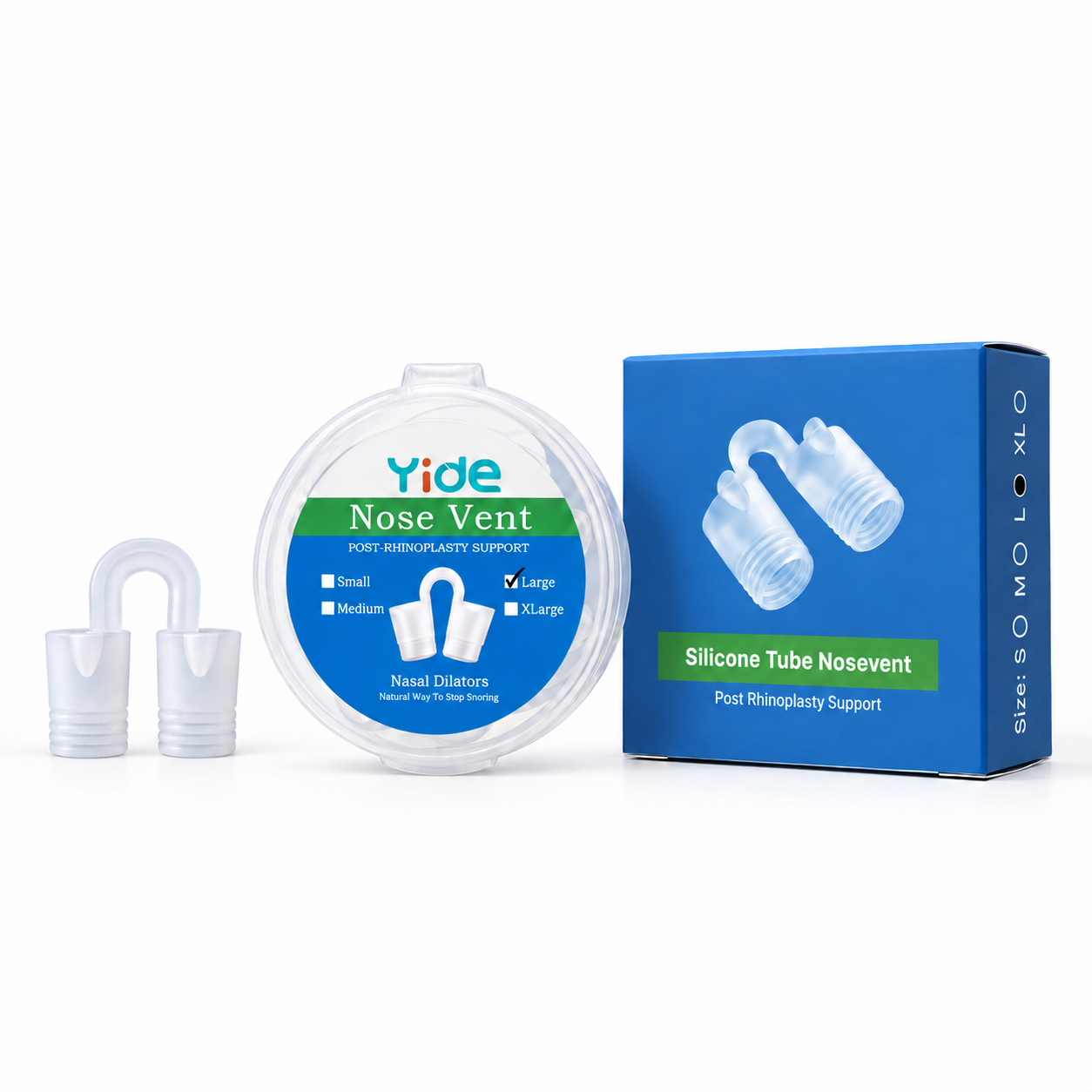 Silicone Tube Nosevent product and packaging